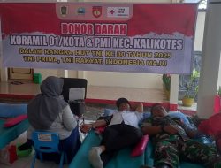 Wujud Kepedulian, Koramil Kota Klaten Gelar Donor Darah Bersama PMI Kalikotes