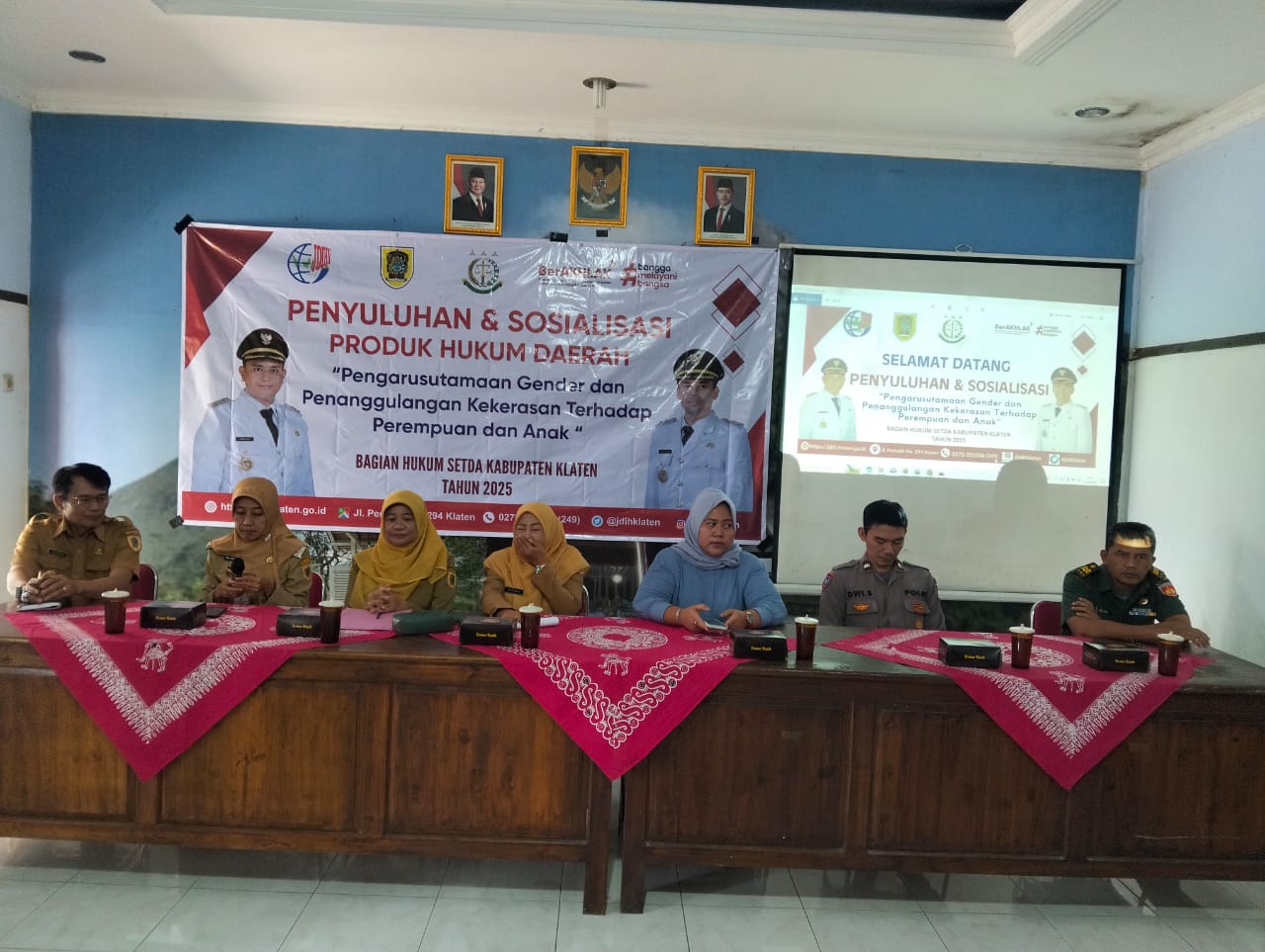 Tingkatkan Kesadaran Hukum, Koramil Kebonarum Hadiri Sosialisasi Hukum Oleh Pemkab Klaten