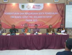 Danramil 18/Bayat Hadiri Pengukuhan TRC Kecamatan Bayat, Perkuat Kolaborasi Dalam Penanggulangan Bencana