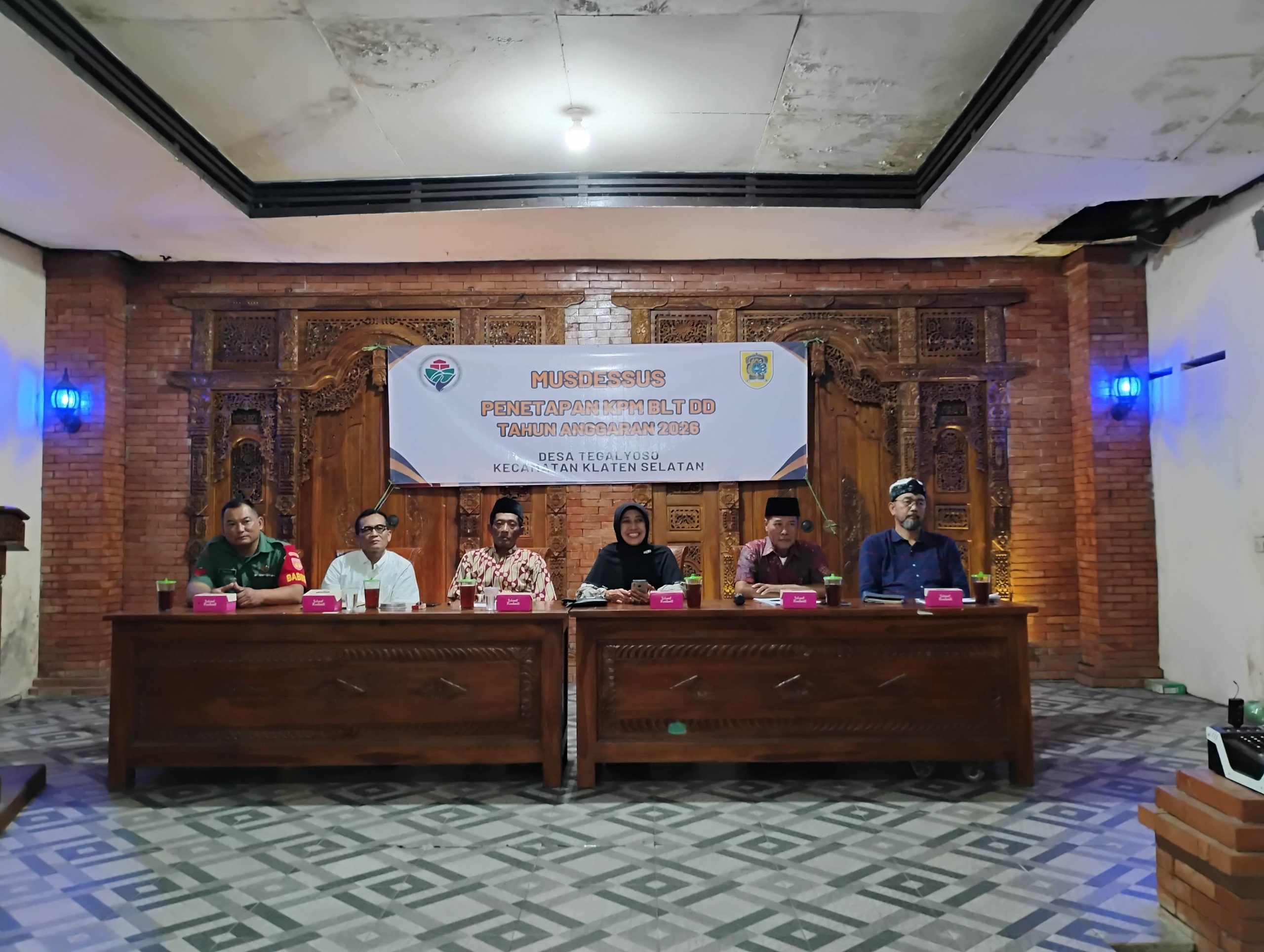 Babinsa Koramil Kebonarum Kawal Penetapan KPM BLT 2026 Desa Tegalyoso Klaten