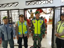 Babinsa Jajaran Kodim 0723/Klaten Laksanakan Pengamanan Ibadah Natal Di Wilayah Binaan