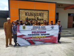 Babinsa Desa Japanan Cawas Klaten Berikan Pelatihan Peningkatan Kapasitas Linmas