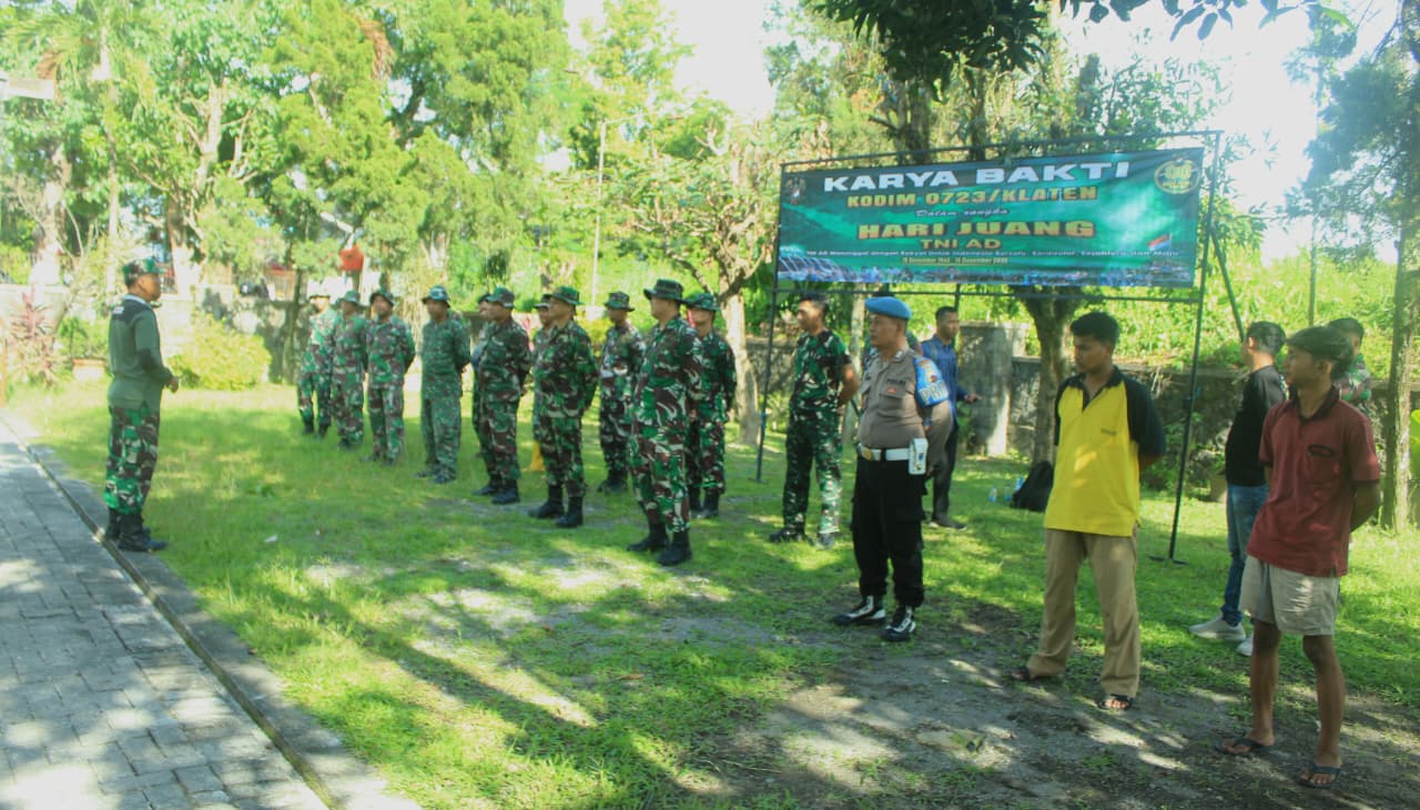 Peringati Hari Juang TNI AD Tahun 2025, Kodim 0723/Klaten Gelar Karya Bakti Di Vihara Bodhivamsa