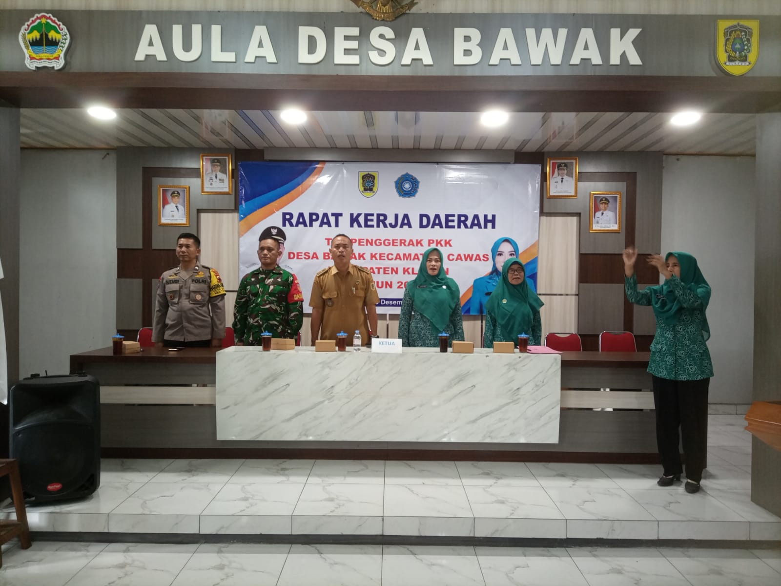 Desa Bawak Klaten Gelar Rakerda Tim Penggerak PKK, Babinsa Koramil 20/Cawas Sampaikan Ini