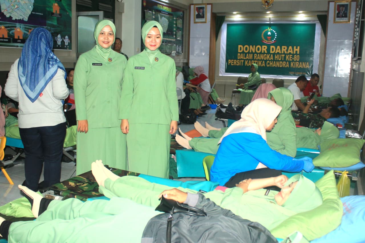 Kodim 0723/Klaten Gelar Donor Darah Peringati HUT Persit KCK Ke-80 Tahun 2026