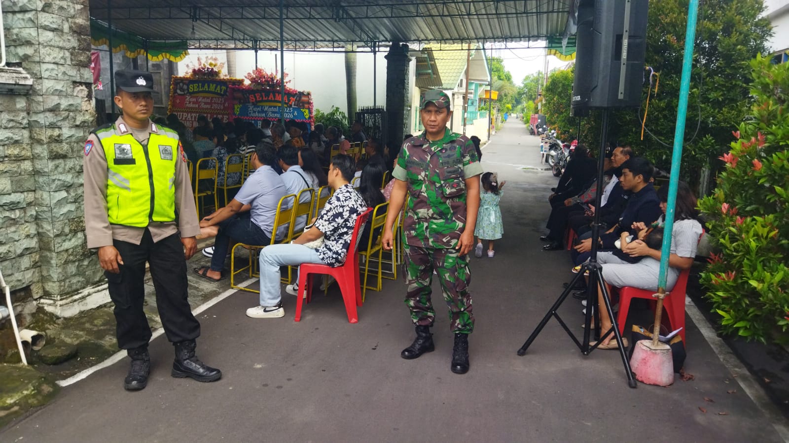 Ibadah Tahun Baru 2026 Di GKJ Sanggrahan, Babinsa Koramil Prambanan Klaten Sampaikan Ini