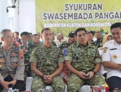 Dandim 0723/Klaten Ikuti Zoom Meeting Panen Raya Dan Pengumuman Swasembada Pangan Bersama Presiden RI