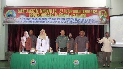 Primkop Kartika D-03 Klaten Gelar RAT Ke-57 Tutup Buku Tahun 2025