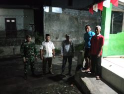 Jaga Kondusifitas Bulan Ramadhan, Babinsa Tambakan Bersama Komduk dan Linmas Intensifkan Patroli Malam