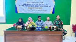 Babinsa Koramil 19/Trucuk Hadiri MUSDES Verifikasi dan Validasi Bansos Desa Puluhan Klaten