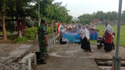 Babinsa Koramil 20/Cawas Amankan Pawai RA/BA Se-Kecamatan Cawas Sambut Ramadhan 1447 H