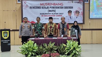 Danramil Cawas Hadiri Musrenbang RKPD Kabupaten Klaten Tahun 2027 Di Kecamatan Cawas