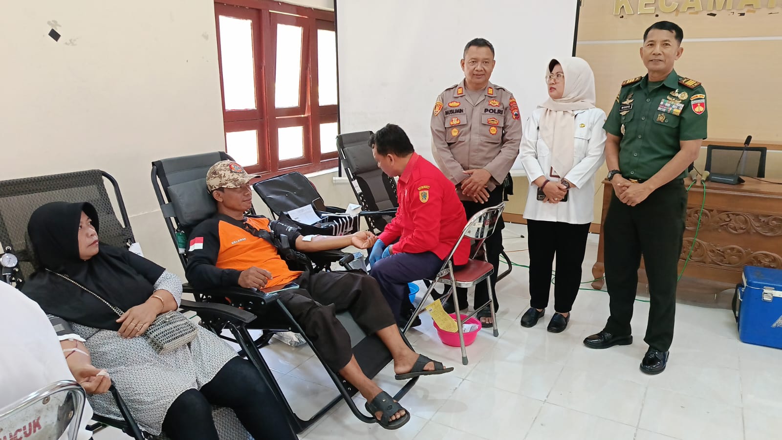 Donor Darah Di Aula Kecamatan Trucuk, Danramil 19/Trucuk Sampaikan Ini