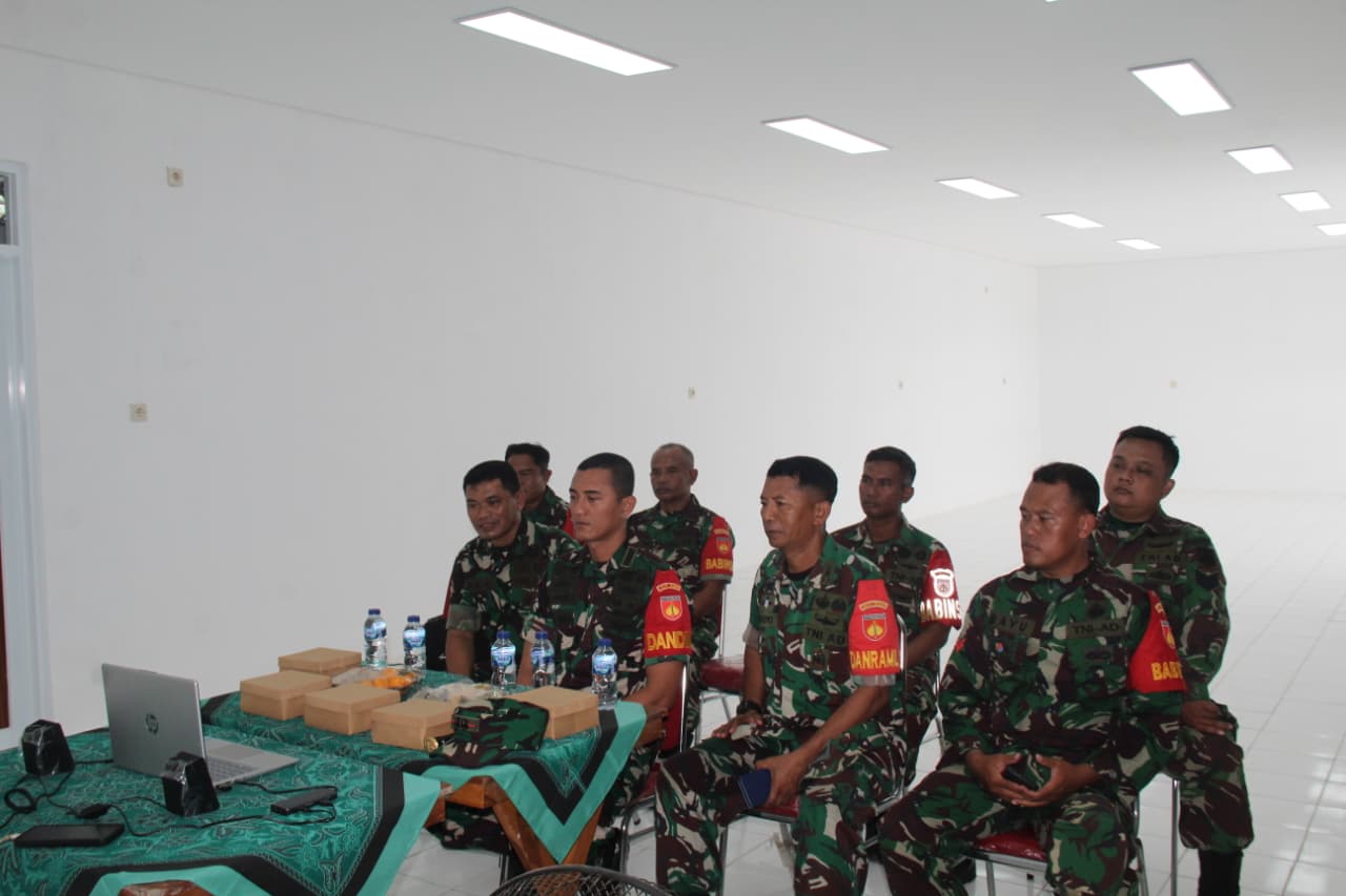 Dandim 0723/Klaten Ikuti Vicon Percepatan Pembangunan Koperasi Desa/Kelurahan Merah Putih