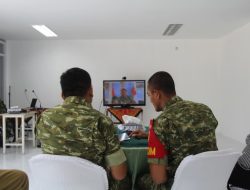 Danrem 074/Wrt Ikuti Vicon Bersama Wakil Panglima TNI Evaluasi Progres Pembangunan KDKMP