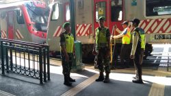 Babinsa Kodim 0723/Klaten Amankan Angkutan Lebaran 2026 Di Stasiun Klaten