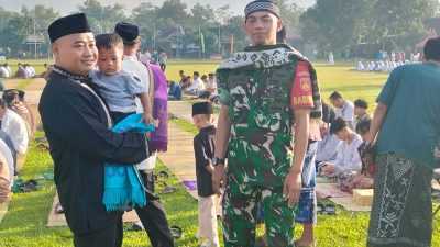 Babinsa Kodim 0723/Klaten Amankan Ibadah Sholat Idul Fitri 1447 H/2026 M Di Wilayah Desa Binaan