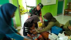 Babinsa Kodim Klaten Dampingi ORI Campak Di Desa Balak, Upaya Cepat Tangani KLB