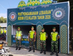 Kodim 0723/Klaten Gelar Pos Pengamanan Lebaran Idul Fitri 2026 Di Rest Area Gondang