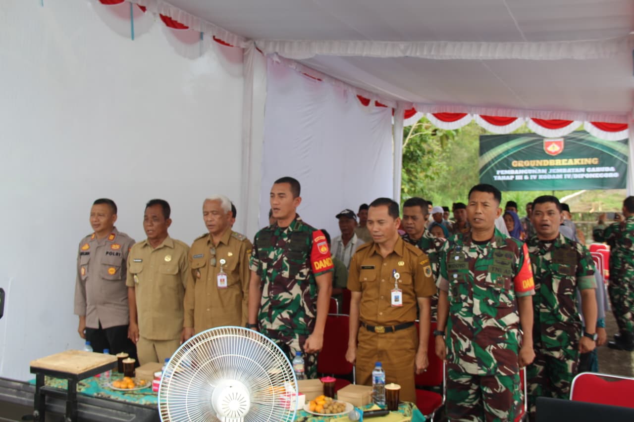 Groundbreaking Jembatan Garuda Tahap III Dan IV Digelar Serentak, Dandim Klaten Ikuti Vidcon Bersama Pangdam IV/Dip