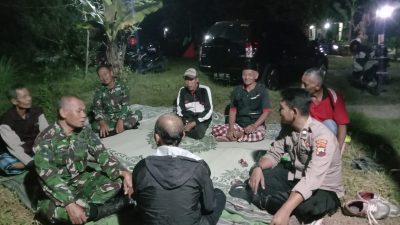 Babinsa Koramil 18/Bayat Bersama Polsek Bayat Laksanakan Patroli Malam, Pastikan Wilayah Gunung Gajah