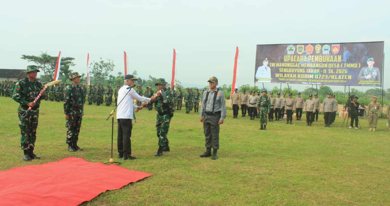 Satukan Langkah Bangun Negeri Dari Desa, Upacara TMMD Sengkuyung Tahap II 2026 Desa Solodiran Di Gelar