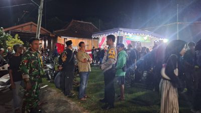 Dorong Pelestarian Budaya Tari, Babinsa Koramil 20/Cawas Amankan HUT Ke-3 Paguyuban Sekar Turonggo Jati