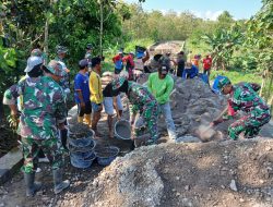 Pembangunan Jembatan Garuda Di Karangpakel, Kemanunggalan TNI Dengan Rakyat Sangat Terasa