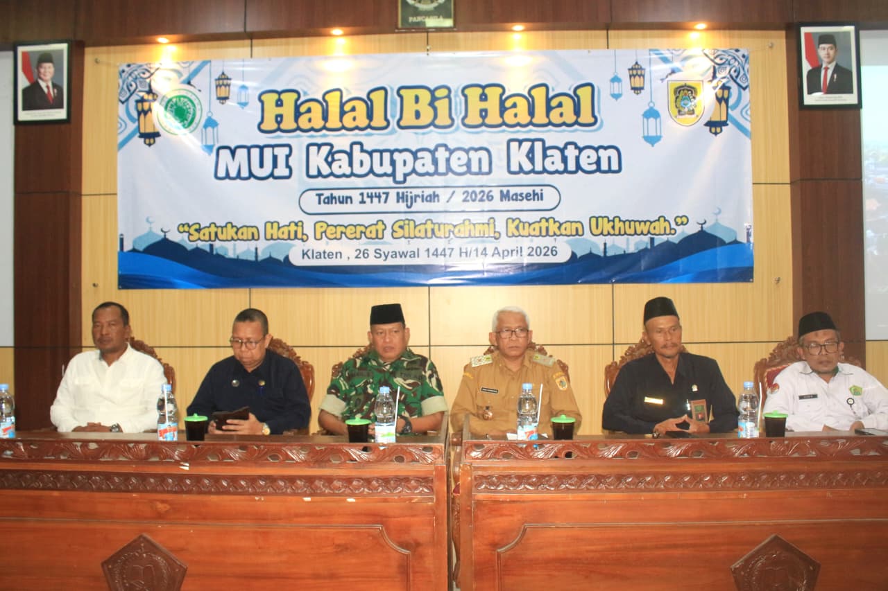 Kasdim 0723/Klaten Hadiri Halal Bihalal MUI, Perkuat Ukhuwah Dan Sinergi Lintas Elemen