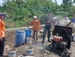 TNI AD Bersama Rakyat Percepat Pembangunan Jembatan Garuda Di Trucuk