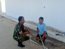 Babinsa Koramil 21/Juwiring Pastikan Pembangunan KDKMP Desa Taji Berjalan Lancar