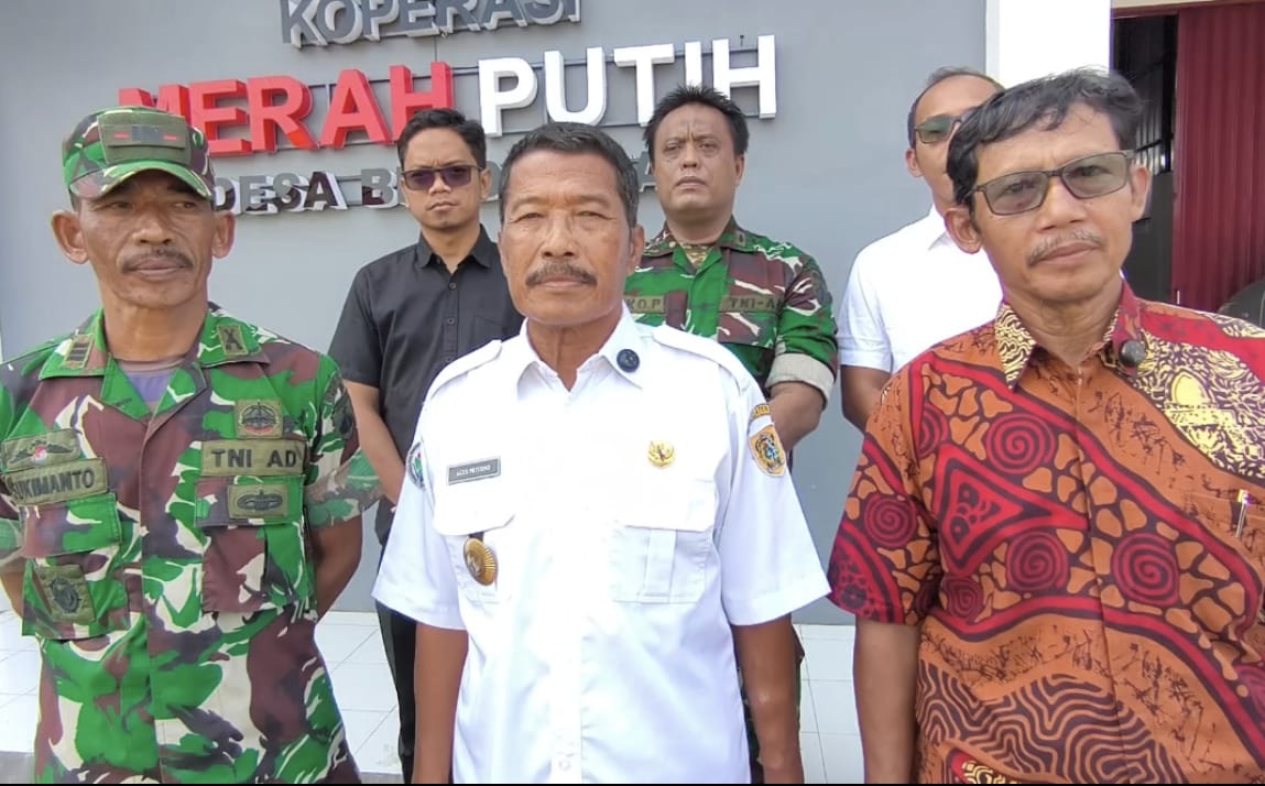 Pasiter Kodim 0723/Klaten Tinjau Koperasi Desa Merah Putih Desa Bendungan Cawas