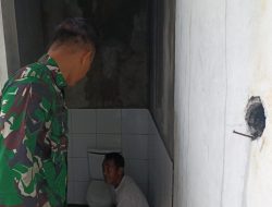 Babinsa Lakukan Monitoring, Pembangunan KDKMP Capai Tahap Pemasangan Kloset Dan Keramik