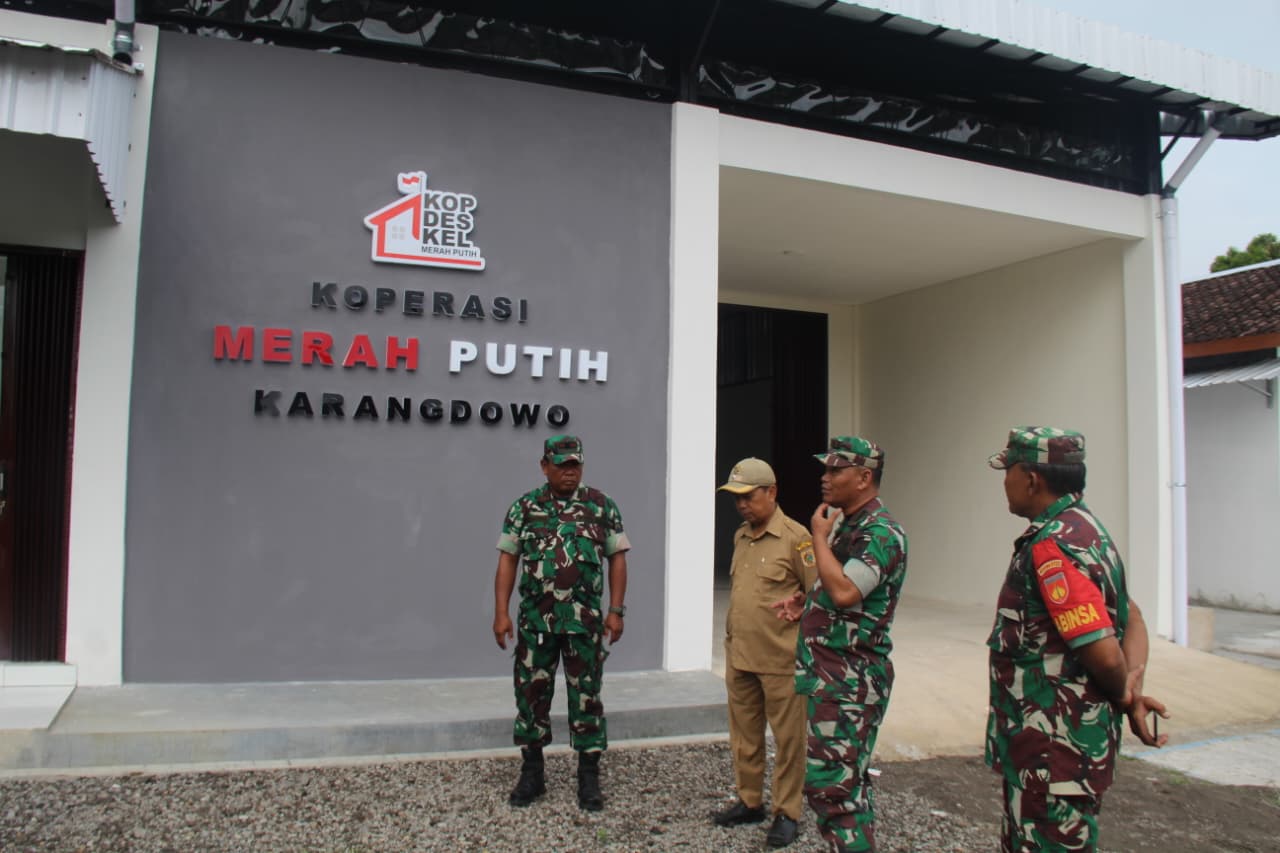 Pasiter Kodim 0723/Klaten Tinjau Koperasi Desa Merah Putih Karangdowo, Pembangunan Capai 100 Persen