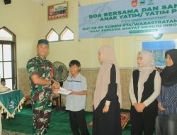 Peringati HUT Ke-60 Korem 074/Warastratama, Kodim 0723/Klaten Gelar Doa Bersama Dan Santunan Anak Yatim Piatu
