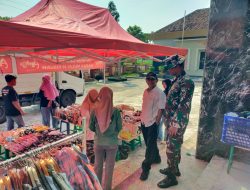 Babinsa Koramil 20/Cawas Hadiri Bazar Murah, Dorong Edukasi Kewirausahaan Warga Japanan