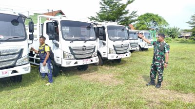 Kendaraan Truk KDKMP Mulai Berdatangan Di Wilayah Kodim 0723/Klaten