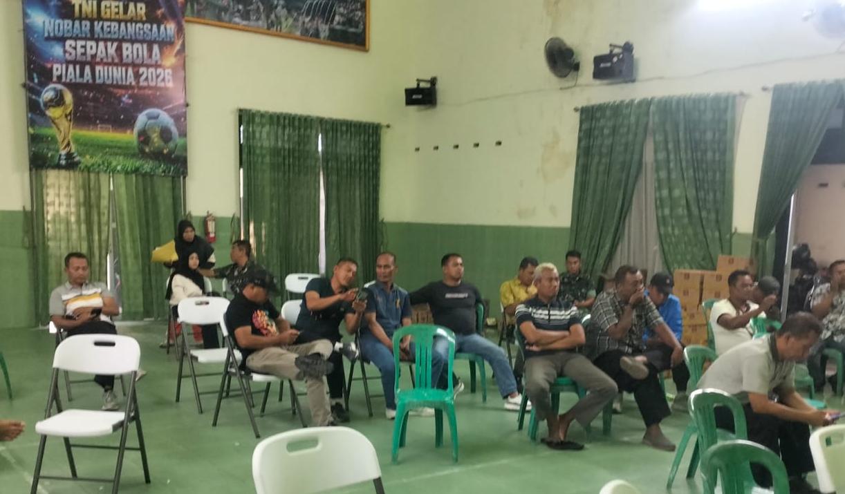 Kodim 0723/Klaten Gelar Nobar Kebangsaan Piala Dunia, Perkuat Kebersamaan TNI Dan Rakyat