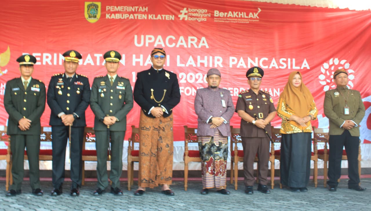 Dandim 0723/Klaten Hadiri Upacara Peringatan Hari Lahir Pancasila 2026, Teguhkan Komitmen Kebangsaan Dan Persatuan