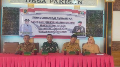 Melalui KBMKB, TNI Perkuat Karakter Kebangsaan Dan Persatuan Masyarakat Desa Pakisan