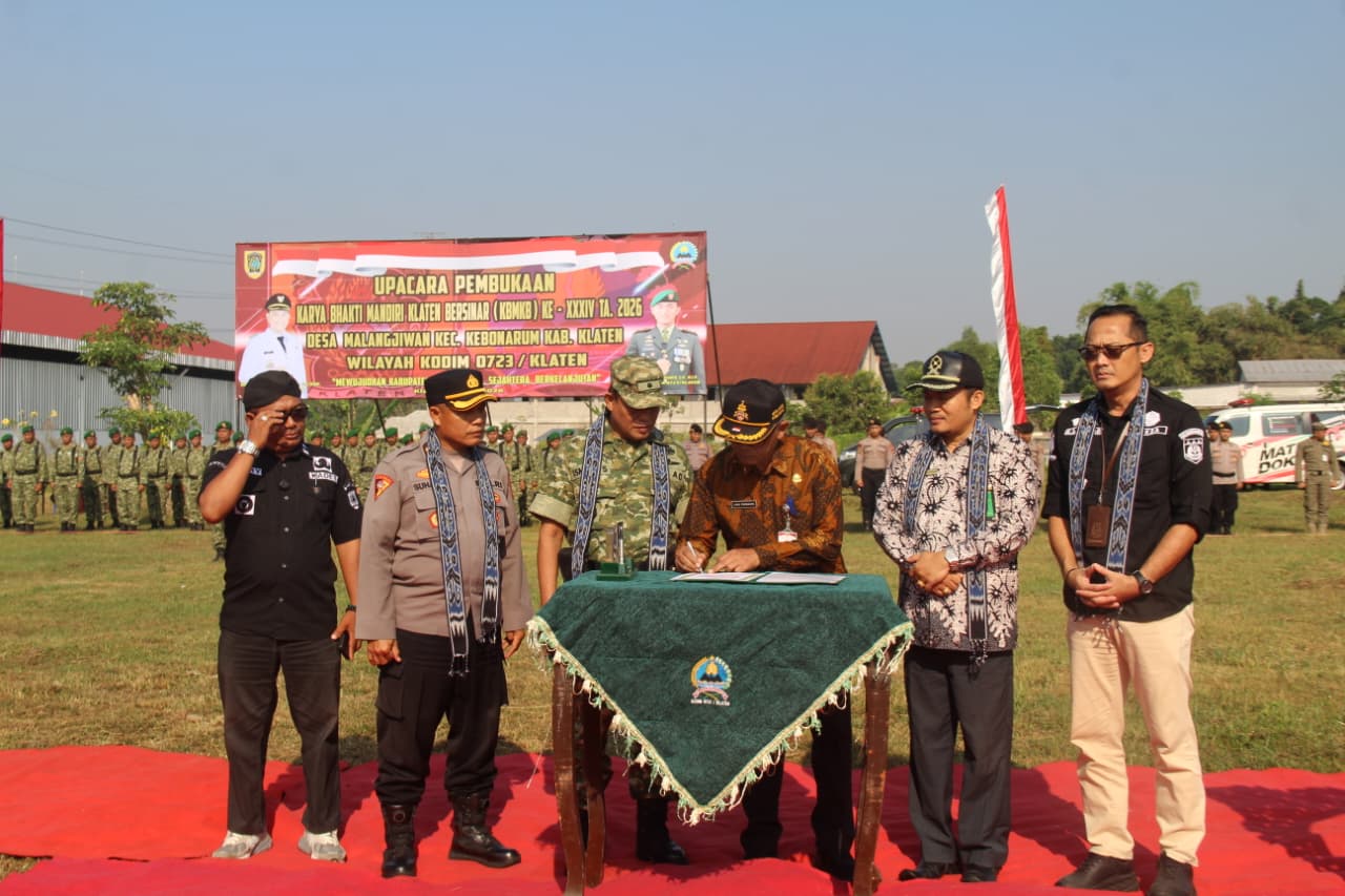 Pemkab Klaten Dan Kodim Klaten Resmi Buka KBMKB Ke-34 Desa Malangjiwan, Percepatan Pembangunan Pedesaan