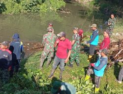 Karya Bhakti Koramil 19/Trucuk Wujud Nyata Mitigasi Banjir Dan Kemanunggalan TNI Dengan Rakyat
