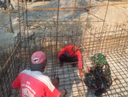 Jembatan Garuda Tahap VI di Kalikotes Masuki Pengerjaan Balok Gandul Dan Pilon, TNI Bersama Warga Perkuat Akses Antarwilayah