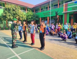 Bangun Generasi Berkarakter, Koramil 09/Prambanan Berikan Pembekalan Wasbang Siswa Baru