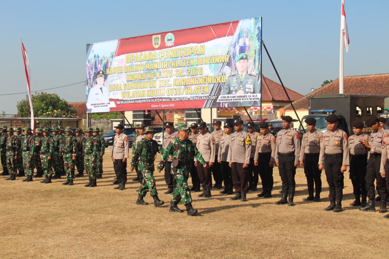 Sinergi TNI-Pemda Percepat Pembangunan Desa, KBMKB Ke-35 Somokaton Resmi Ditutup