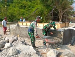 Pembangunan Jembatan Gantung Garuda Perintis Kalikotes Terus Berlanjut, Box Angkur dan Pilon Diplester
