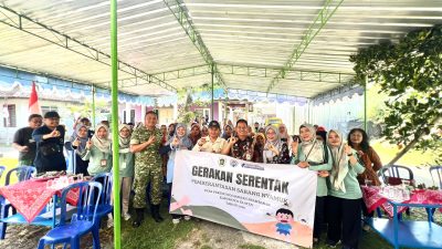Gerakan Serentak PSN Desa Pereng Klaten, Babinsa Prambanan Ajak Warga Cegah DBD