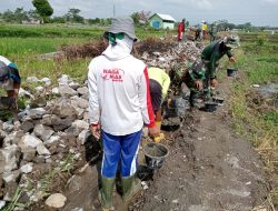 Babinsa Koramil 06/Kebonarum Bantu Warga Bangun Parit Persawahan Di Desa Gondang