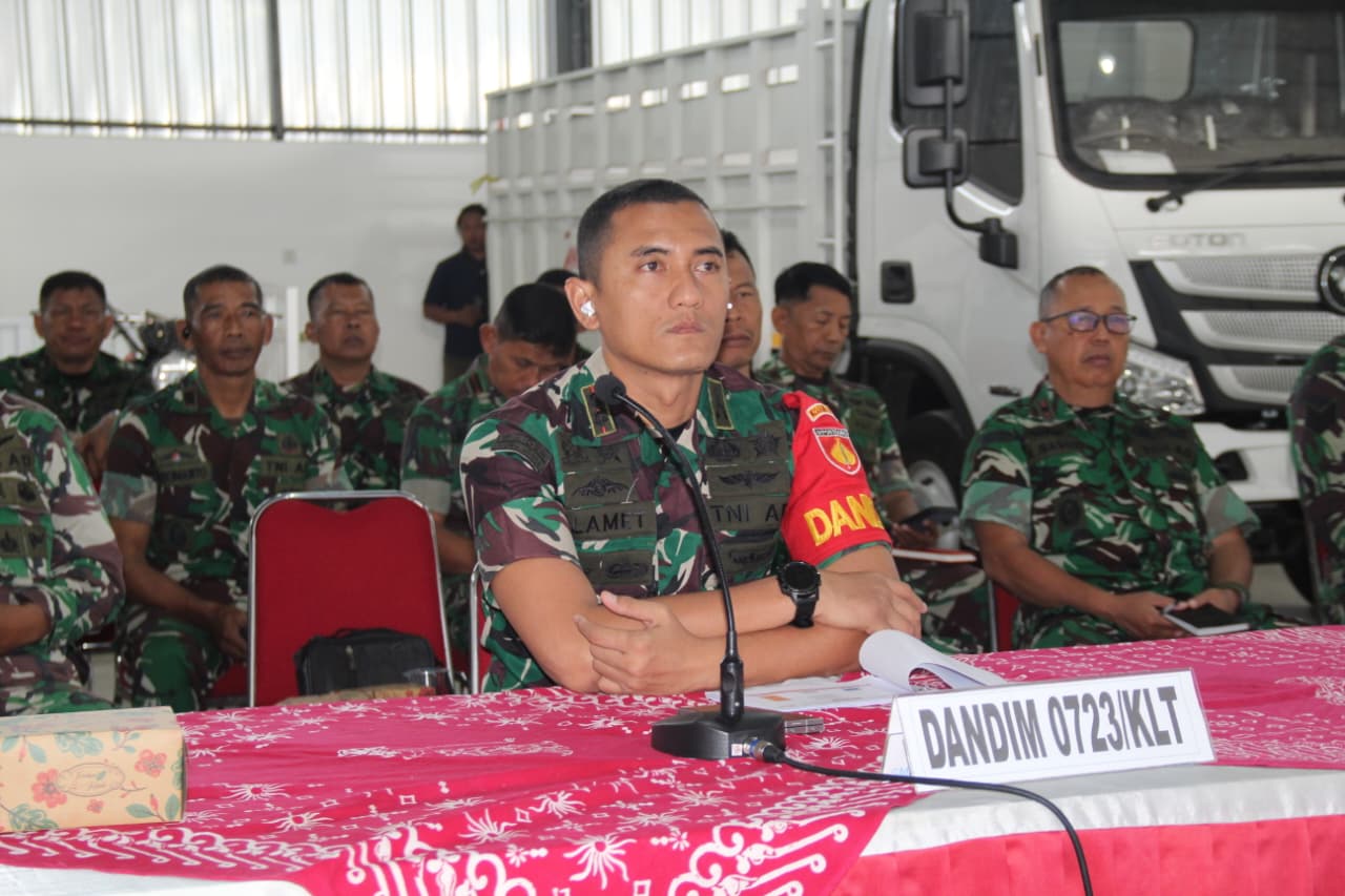 Dandim 0723/Klaten Ikuti Vicon Bersama Wapang TNI, Percepat Pembangunan KDKMP Di Seluruh Indonesia