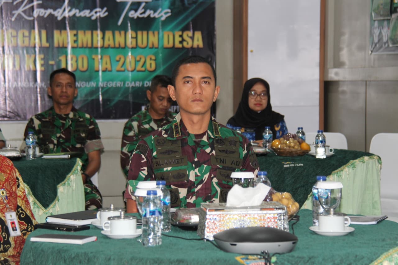 Dandim Klaten Ikuti Vicon Rakornis TMMD Ke-CXXX